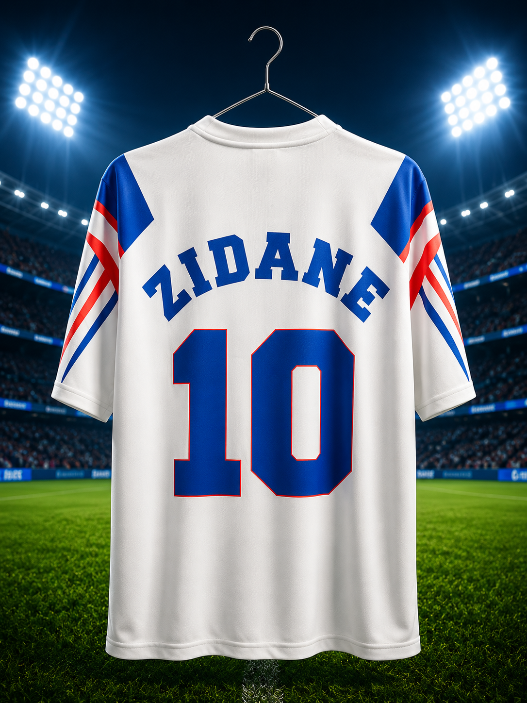 France 2002 Home Retro Jersey (ZIDANE #10) Back Jersey